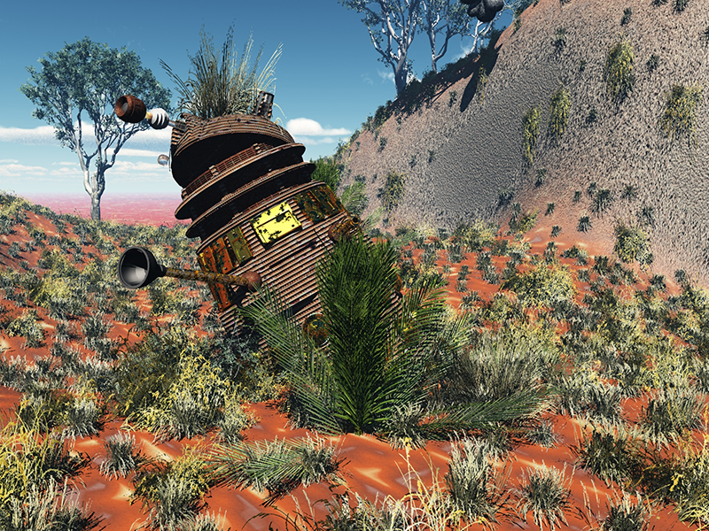 Rusty, discarded machinery found in the Strzelecki Desert, Australia.
